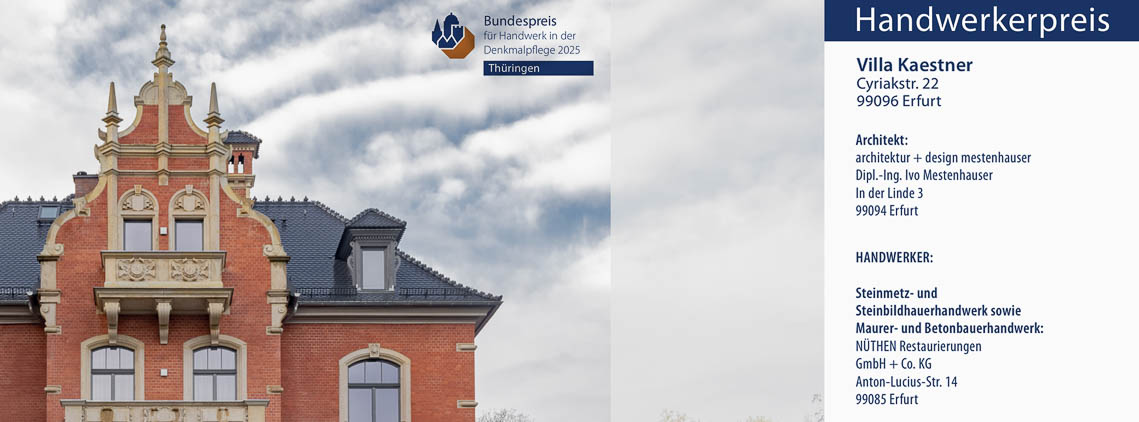 2025 Handwerkerpreis Firma Nüthen - Südfassade der sanierten Villa Kastner