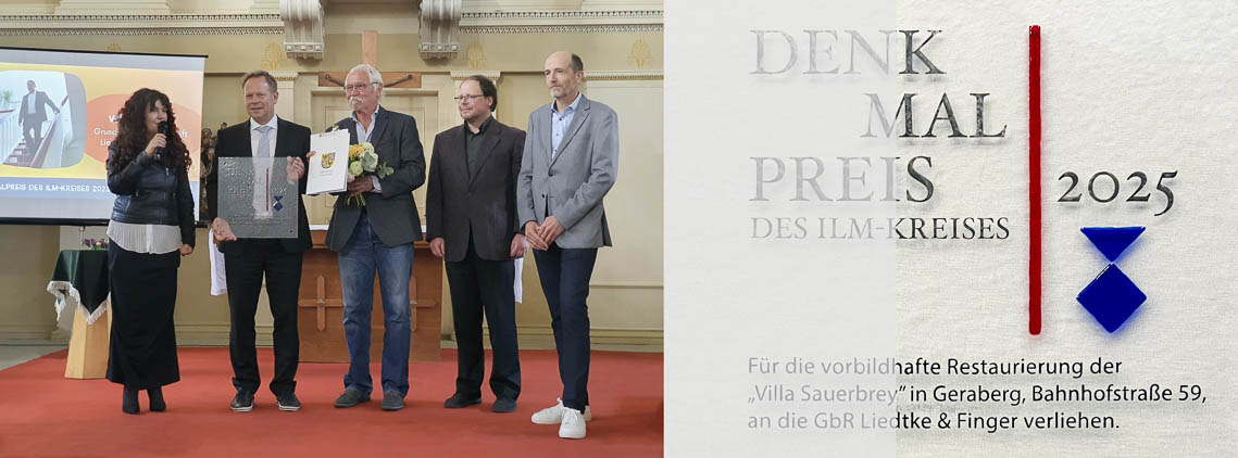 Feierliche Preisverleihung des Denkmalpreises des Ilm-Kreises 2025 Villa Sauerbrey