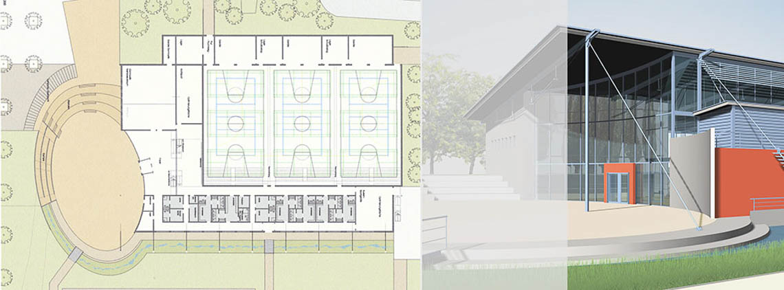 Lageplan und Visualisierung Aussenfassade