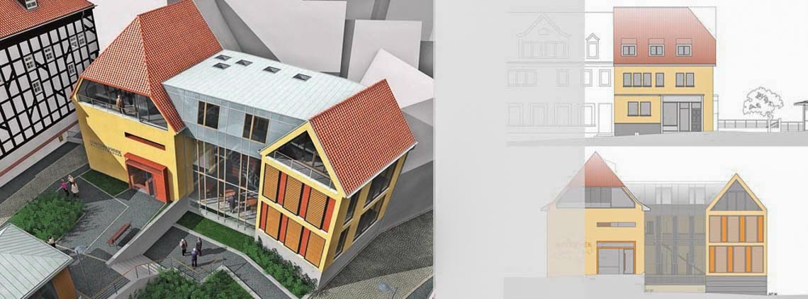 Visualisierung Blick Rathaus + Ansichten Visualisierung Blick Rathaus und Ansichten