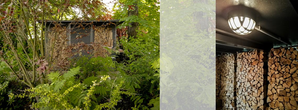 Gartenhaus mit Streckmetall und Stehfalzblechdach