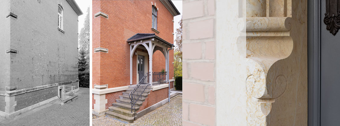 2022 erfurt sanierung umbau villa kaestner denkmal aussentreppe naturstein holztuer schmiedeeisen