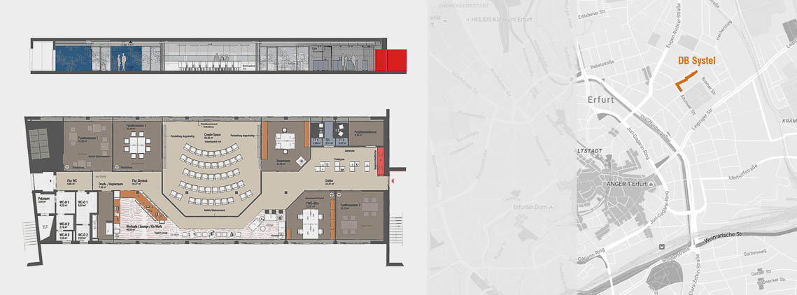 Entwurf Grundriss, Schnitt, Lageplan